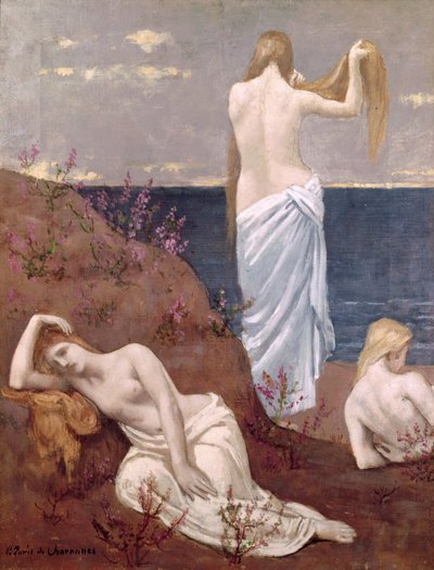 1894年以前の海辺の少女たち 作： Pierre Puvis de Chavannes